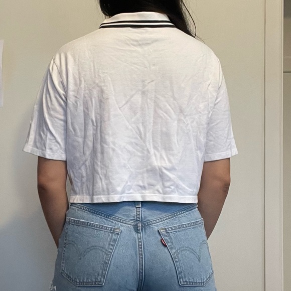 🤍 Levi’s White Collared Crop Top – Size Small 🤍 - Picture 4 of 8
